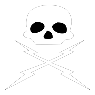 Death Proof Skull and Bolts Logo PNG Vector