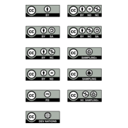 Creative Commons License Buttons Logo PNG Vector