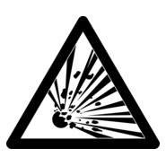 Danger - Explosive! (B&W) Logo PNG Vector
