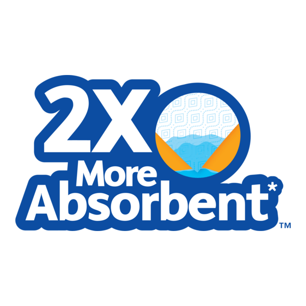 2x More Absorbent Logo PNG Vector