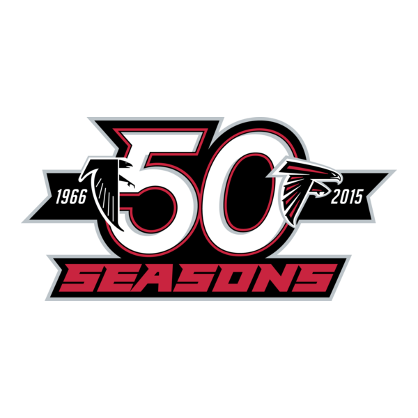 Atlanta Falcons 50 Seasons Logo PNG Vector