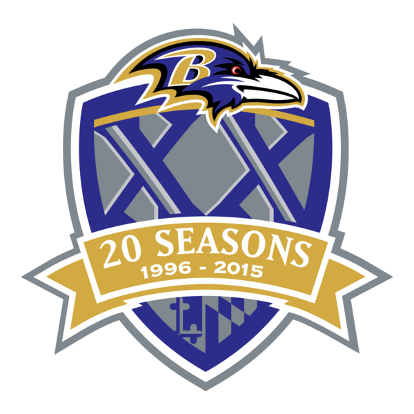 Baltimore Ravens 20 Seasons Logo PNG Vector