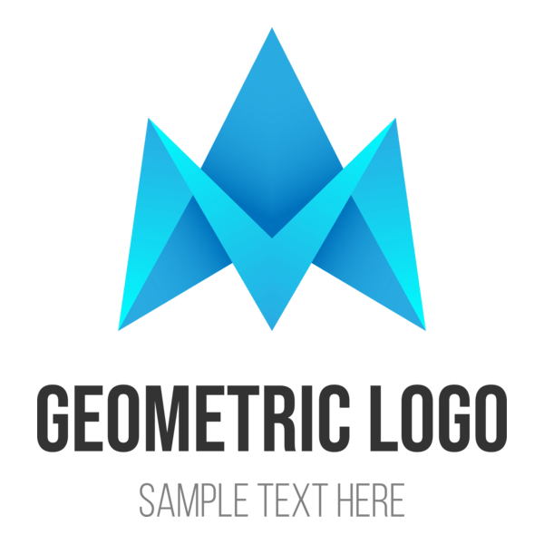 Blue geometric Logo PNG Vector