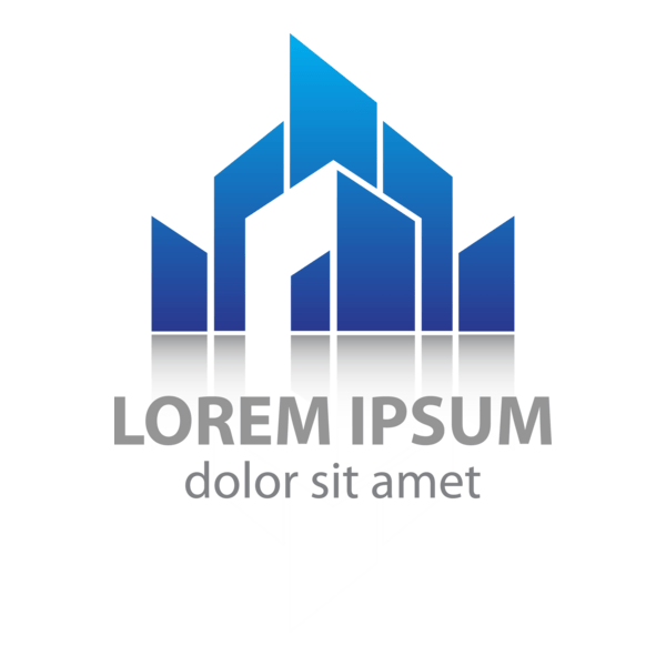Blue style building Logo PNG Vector
