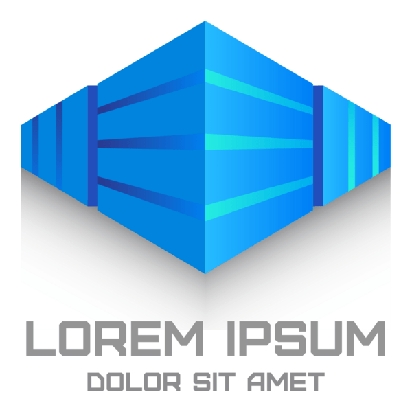 Blue style building Logo PNG Vector