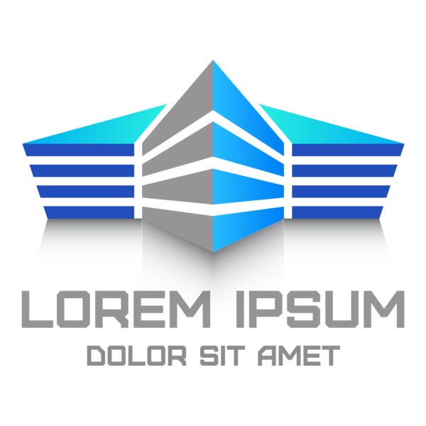 Blue style building Logo PNG Vector