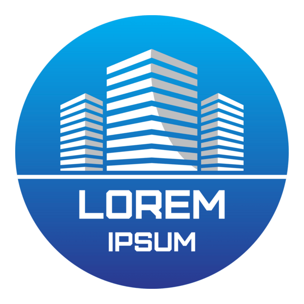 Blue style building Logo PNG Vector