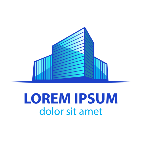 Blue style building Logo PNG Vector