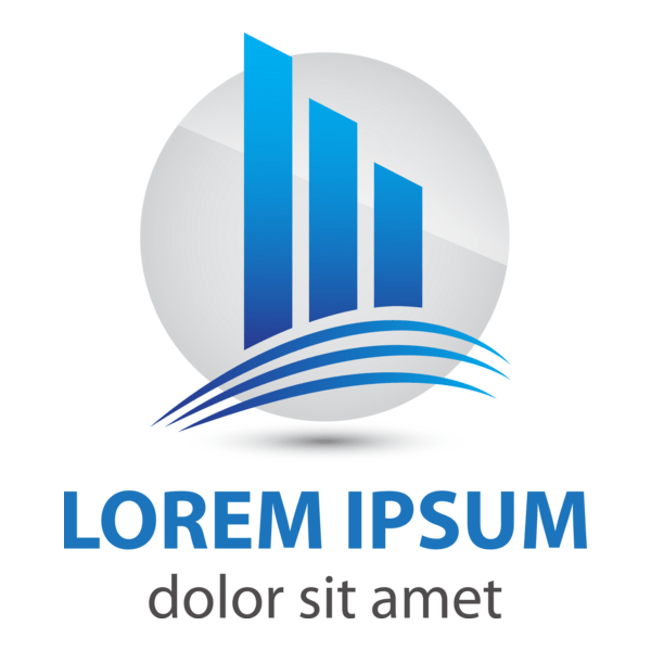 Blue style building Logo PNG Vector