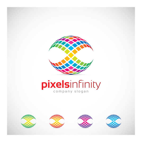 Business Pixels Infinity Logo PNG Vector