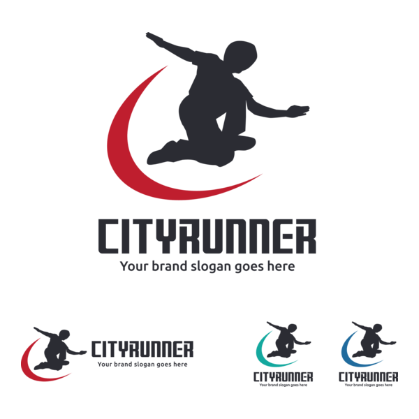 City Runner Logo PNG Vector