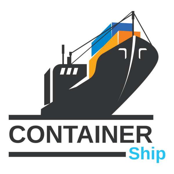 Container ship Logo PNG Vector