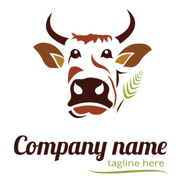Cow Logo PNG Vector
