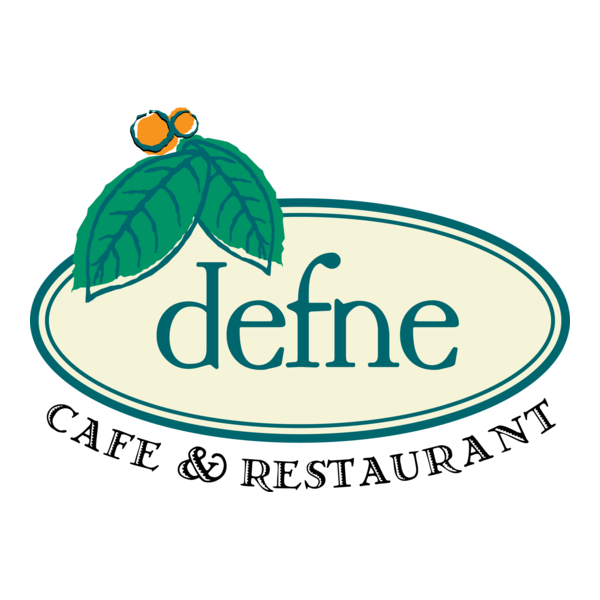 Defne Cafe Restaurant Logo PNG Vector