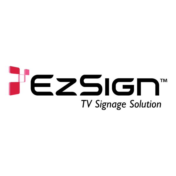 EzSign TV Signage Solution Logo PNG Vector