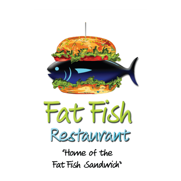Fat Fish Logo PNG Vector