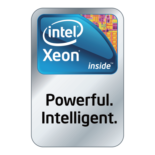Intel Xeon inside Powerful Intelligent Logo PNG Vector