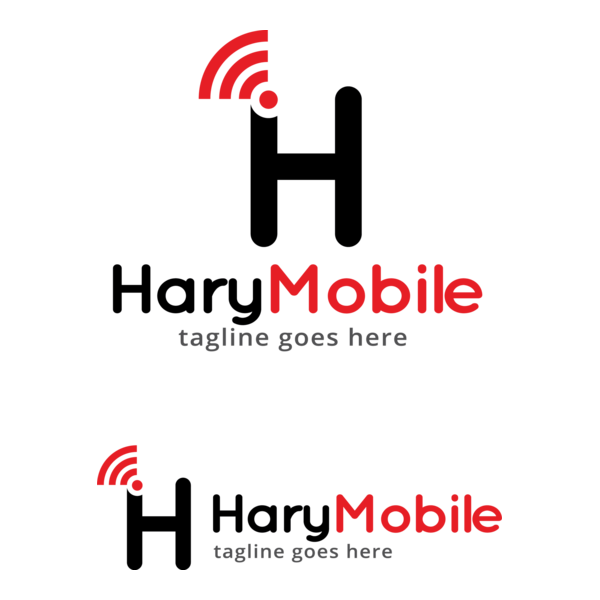 Letter H Mobile Logo PNG Vector