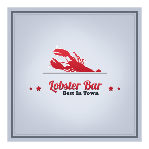 Lobster Bar Logo PNG Vector
