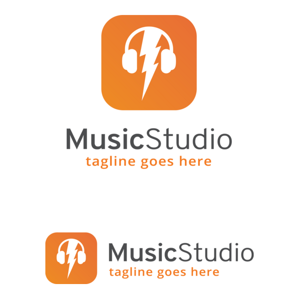 Music Studio Logo PNG Vector