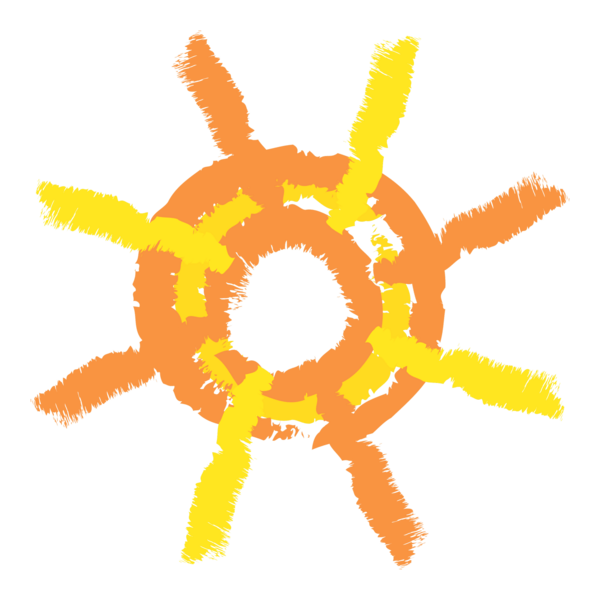 Painted sun Logo PNG Vector