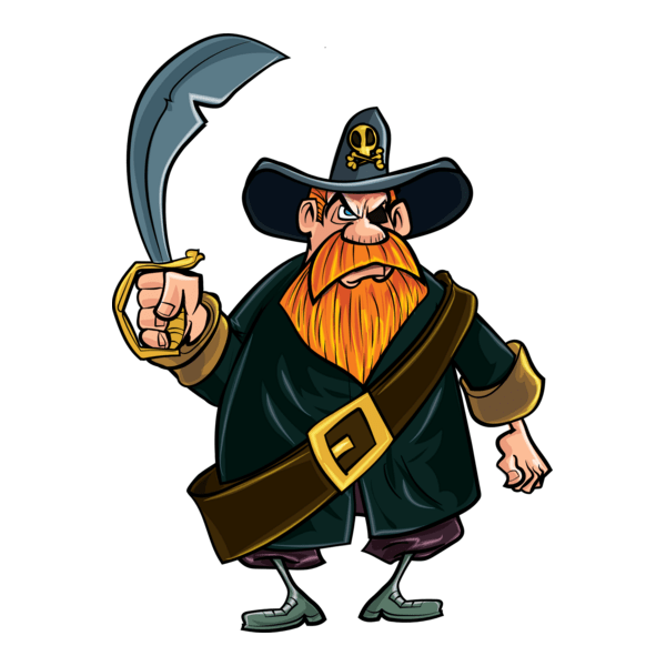 Pirate with knife Logo PNG Vector