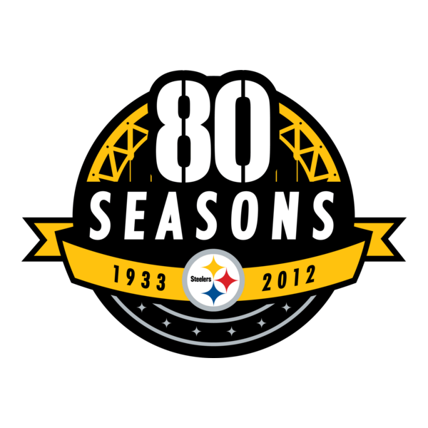 Pittsburgh Steelers 80 Seasons Logo PNG Vector