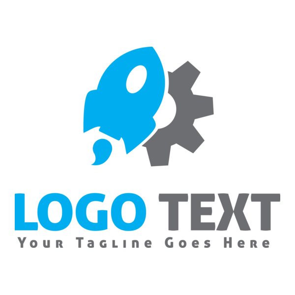 rocket and gear Logo PNG Vector