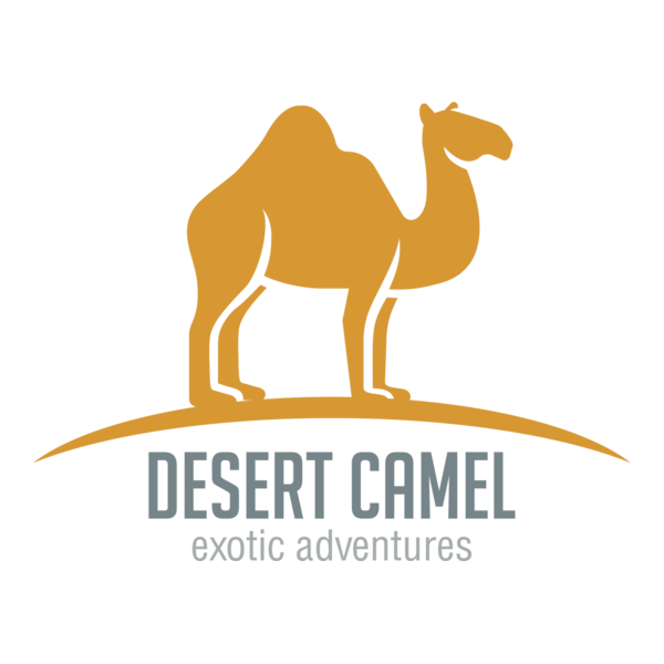 Simple desert camel Logo PNG Vector
