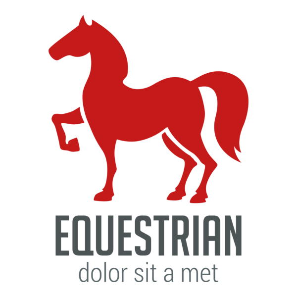 Simple equestrian Logo PNG Vector