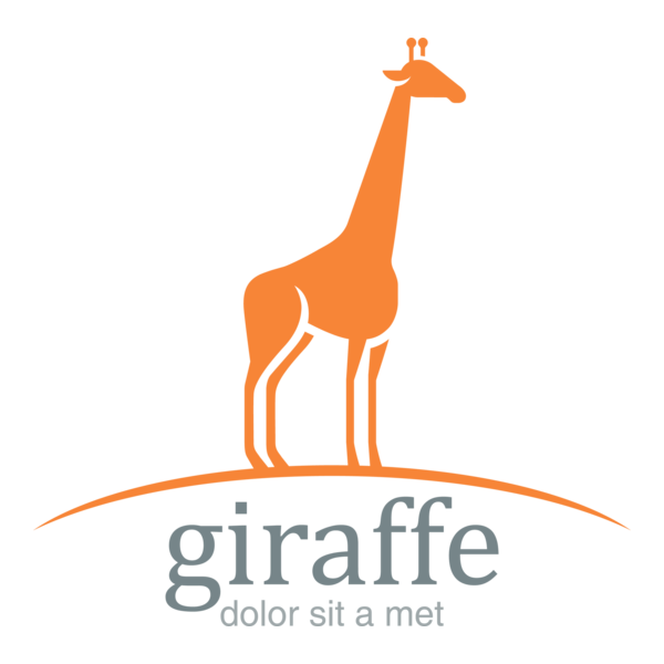 Simple giraffe Logo PNG Vector