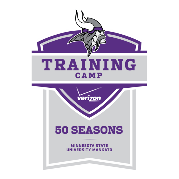 Verizon Vikings Training Camp 50 Seasons Logo PNG Vector
