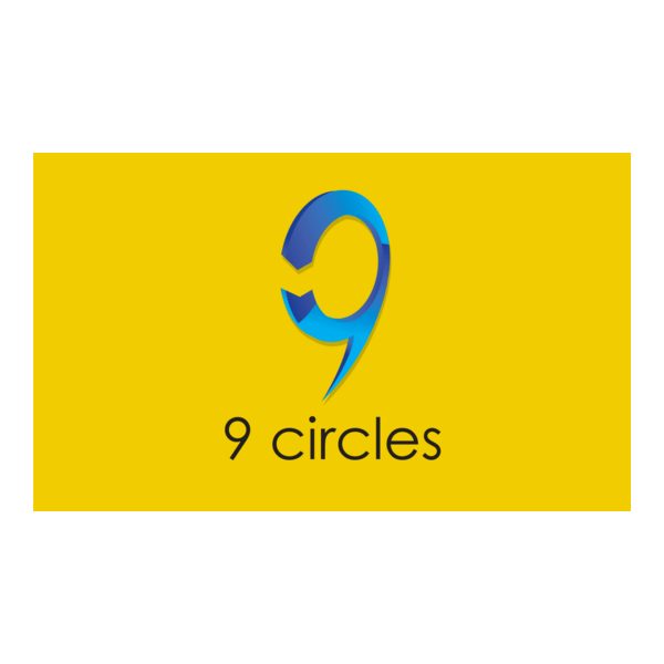 Yellow 9 Circles Logo PNG Vector