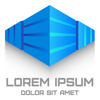 Blue style building Logo PNG Vector