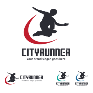 City Runner Logo PNG Vector
