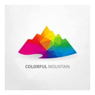 Colorful Mountain Logo PNG Vector