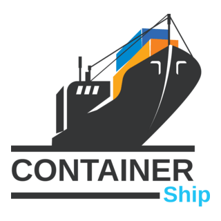 Container ship Logo PNG Vector