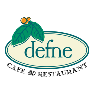 Defne Cafe Restaurant Logo PNG Vector