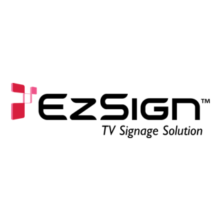 EzSign TV Signage Solution Logo PNG Vector