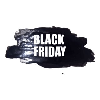Grunge splash Black Friday Logo PNG Vector