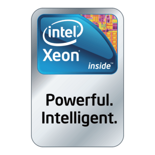 Intel Xeon inside Powerful Intelligent Logo PNG Vector