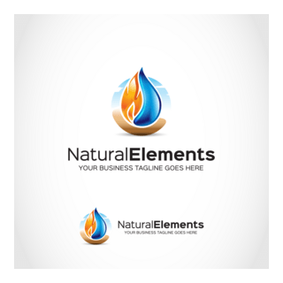 Natural Elements Logo PNG Vector