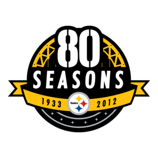 Pittsburgh Steelers 80 Seasons Logo PNG Vector