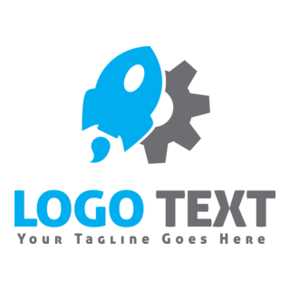 rocket and gear Logo PNG Vector