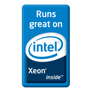 Runs great on Intel Xeon inside Logo PNG Vector