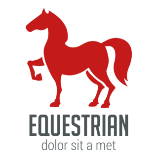 Simple equestrian Logo PNG Vector