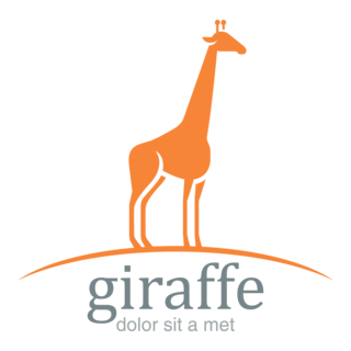 Simple giraffe Logo PNG Vector