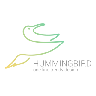 Simple hummingbird Logo PNG Vector