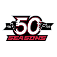 Atlanta Falcons 50 Seasons Logo PNG Vector