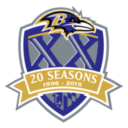 Baltimore Ravens 20 Seasons Logo PNG Vector